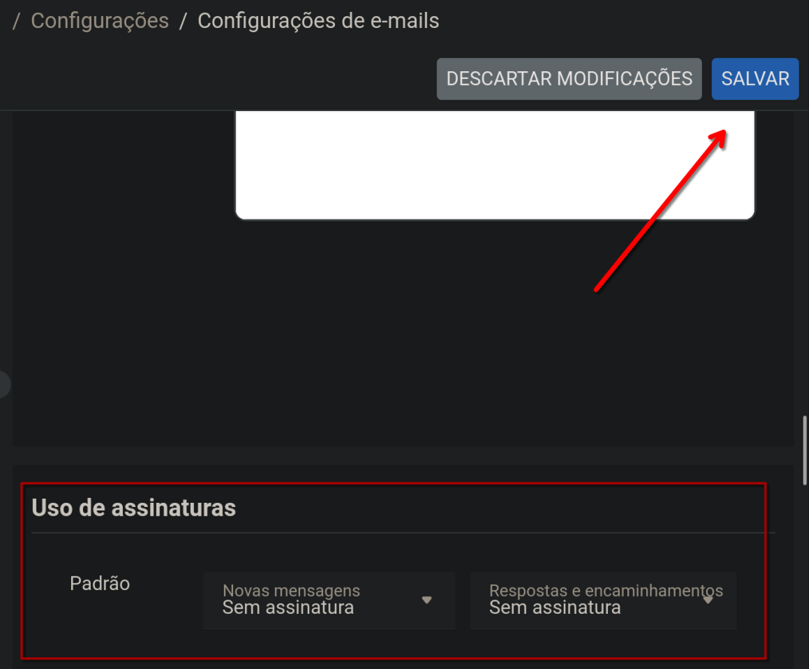 Configurar assinaturas