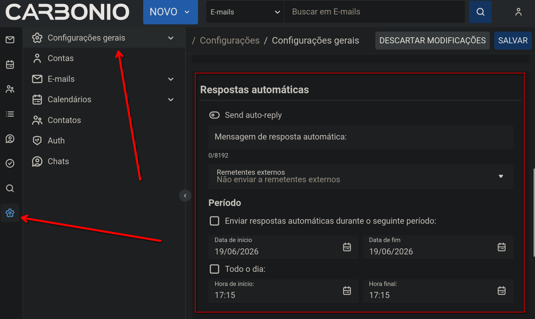 Respostas automáticas