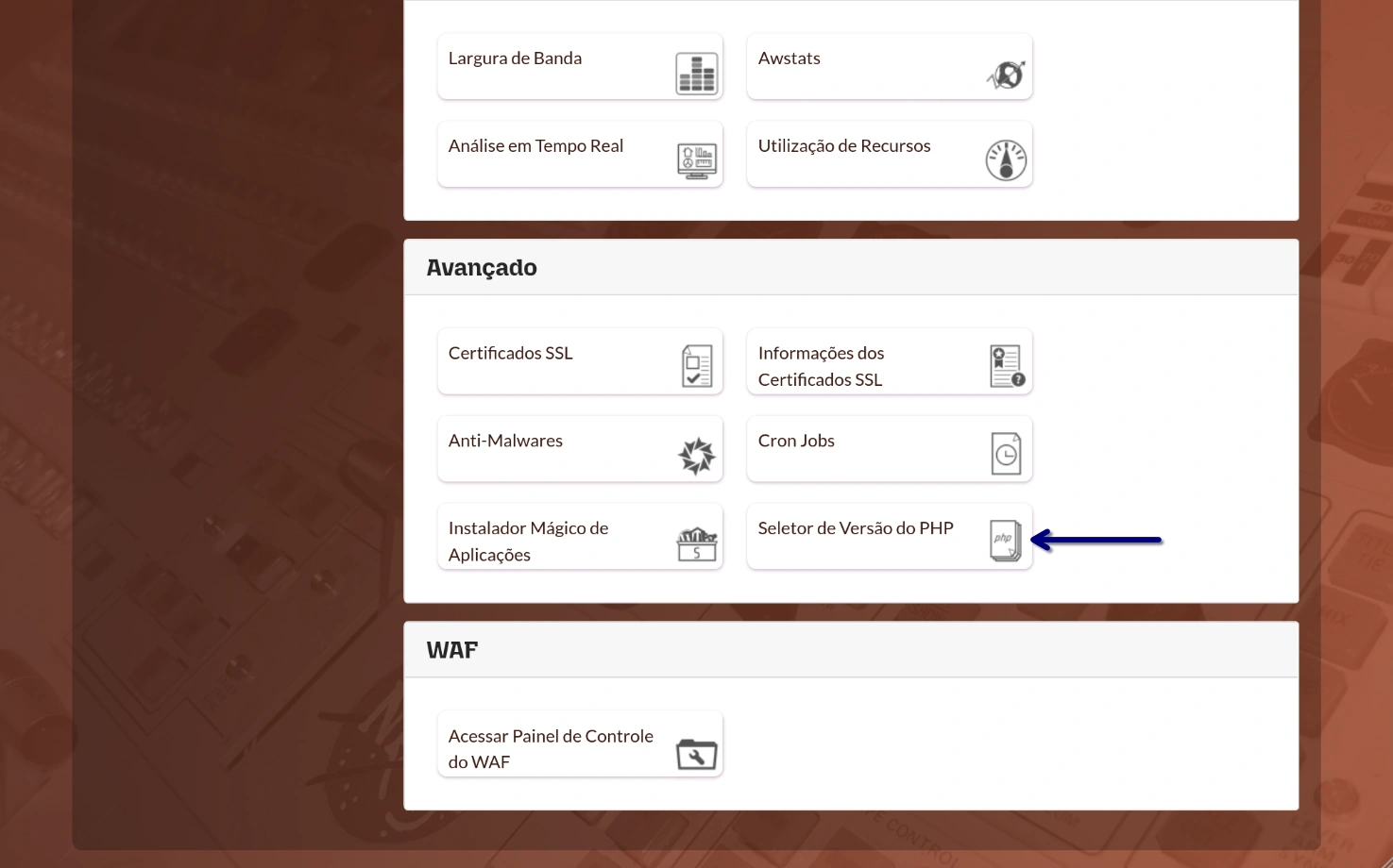 Central Infinite - Seletor de Versão PHP