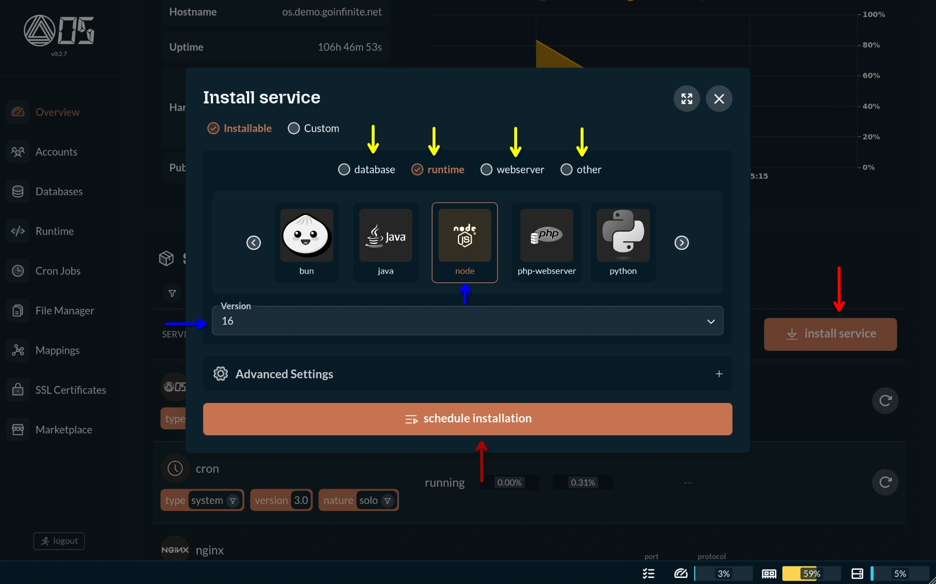 OS - Instalar Serviço Padrão