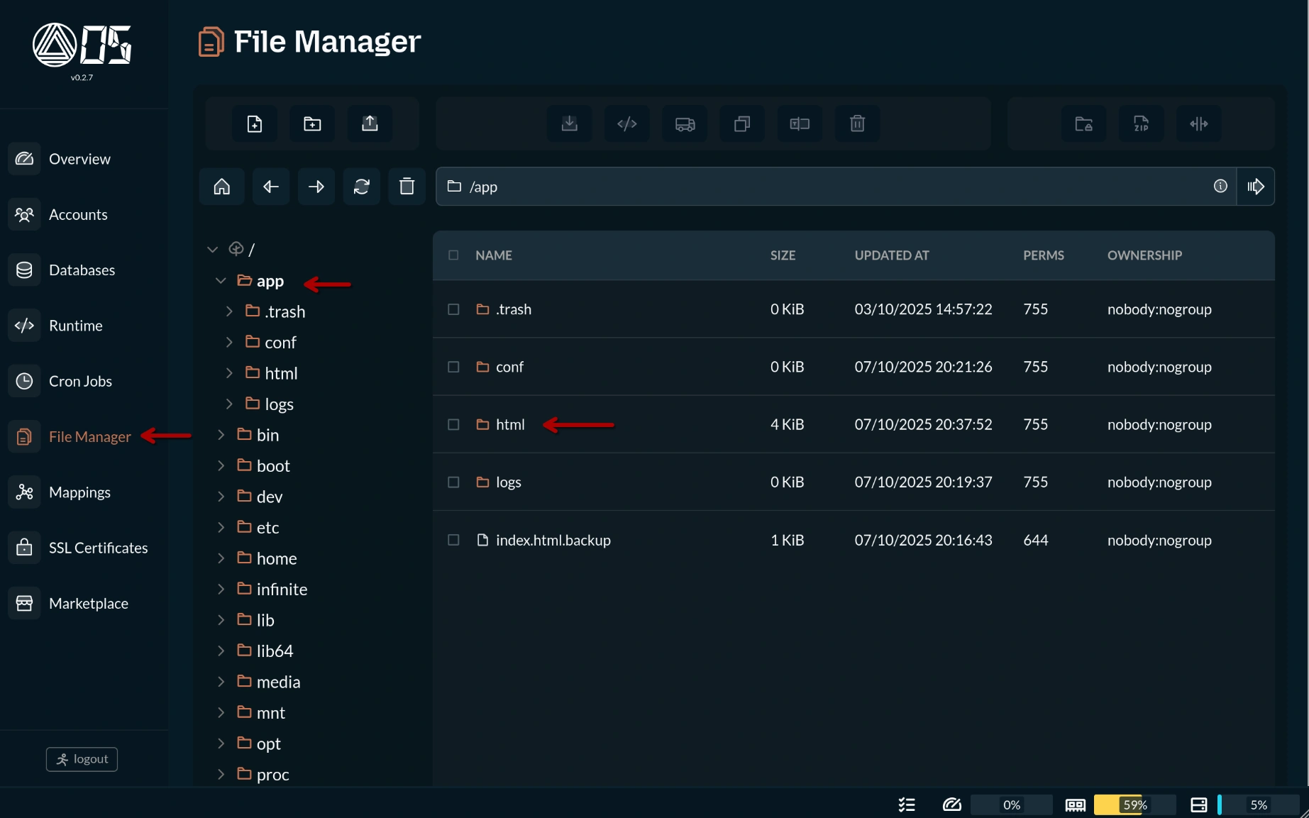 OS - Gerenciador de Arquivos - Home