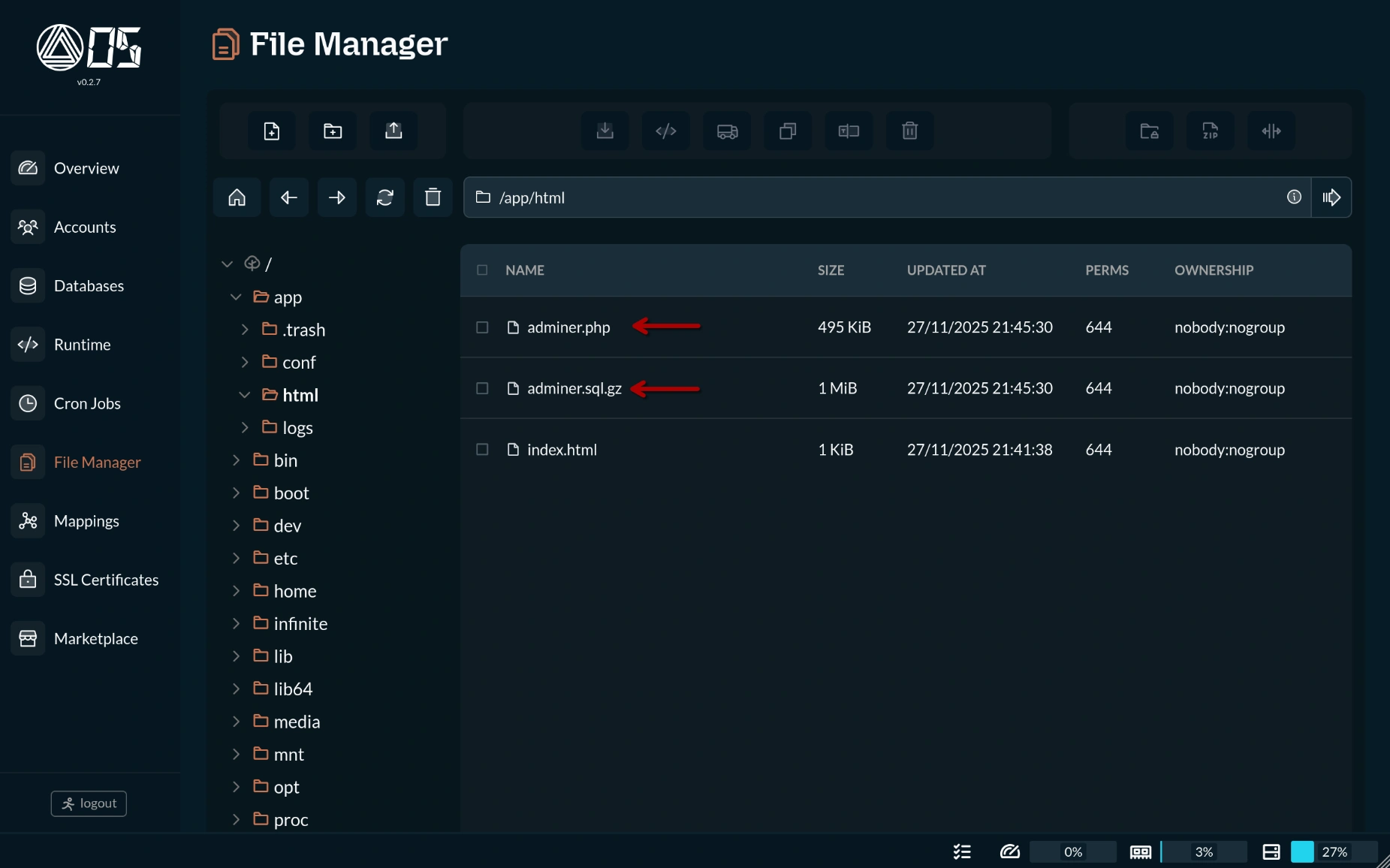 OS - File Manager - Renomear sqlgz