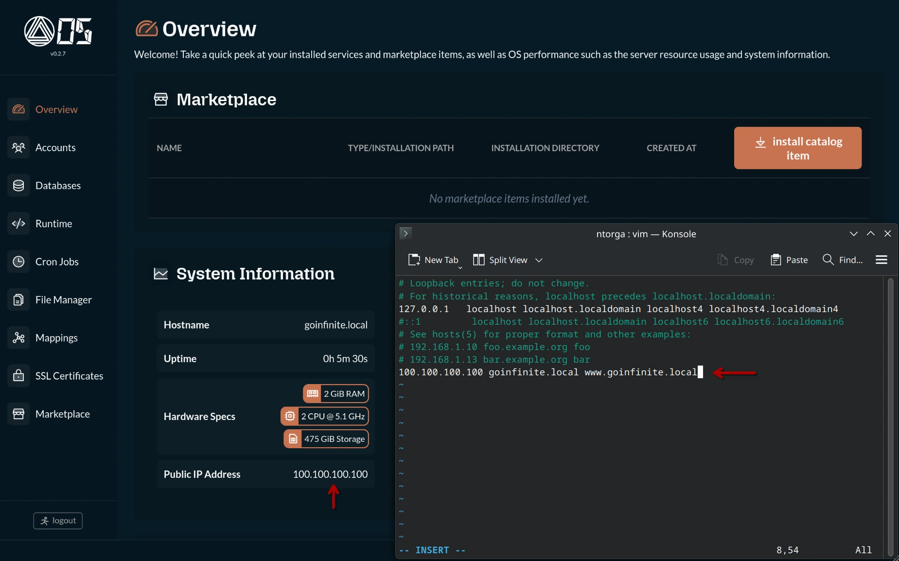 OS - Editar etc hosts